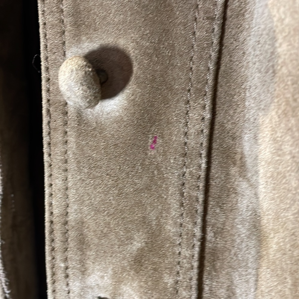 VINTAGE 80s suede jacket size 11-12 Cottage or Prairie core fall essential! - Picture 7 of 10